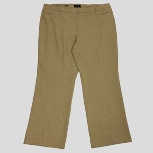 Talbots Heritage Trousers Womens Plus Size 24W Tan Comfort Waist Pants